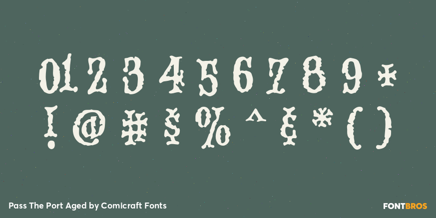 Pass The Port Aged Font Poster #4