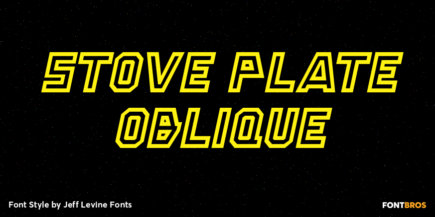 Stove Plate Oblique Font Poster #1