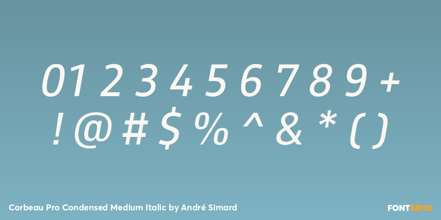 Corbeau Pro Condensed Medium Italic Font Poster #4