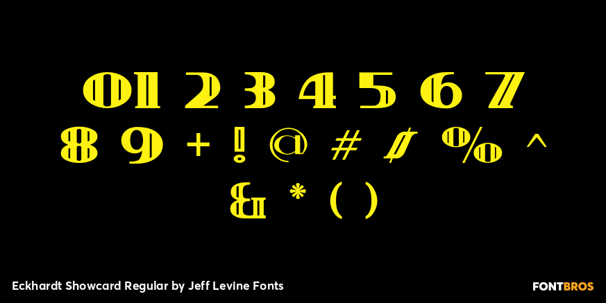 Eckhardt Showcard Regular Font Poster #4