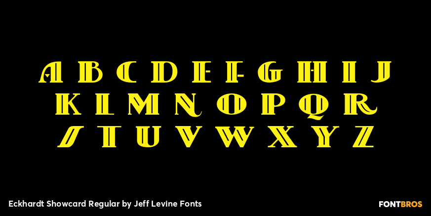 Eckhardt Showcard Regular Font Poster #1