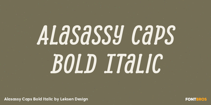 Alasassy Caps Bold Italic Poster