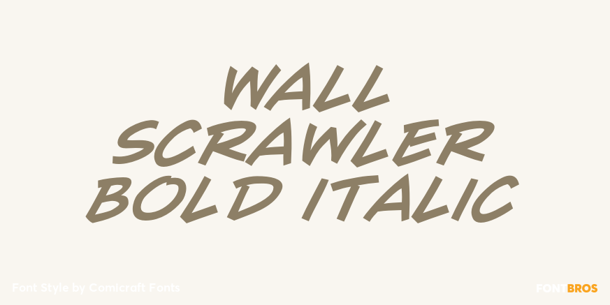 Wall Scrawler Bold Italic Poster