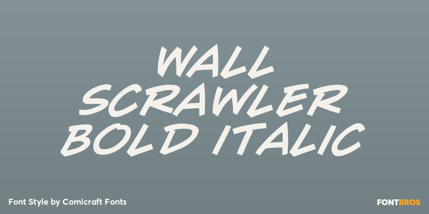 Wall Scrawler Bold Italic Poster
