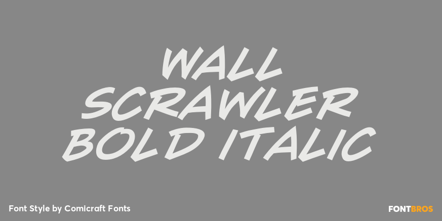 Wall Scrawler Bold Italic Poster