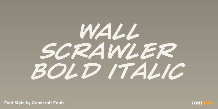 Wall Scrawler Bold Italic Poster