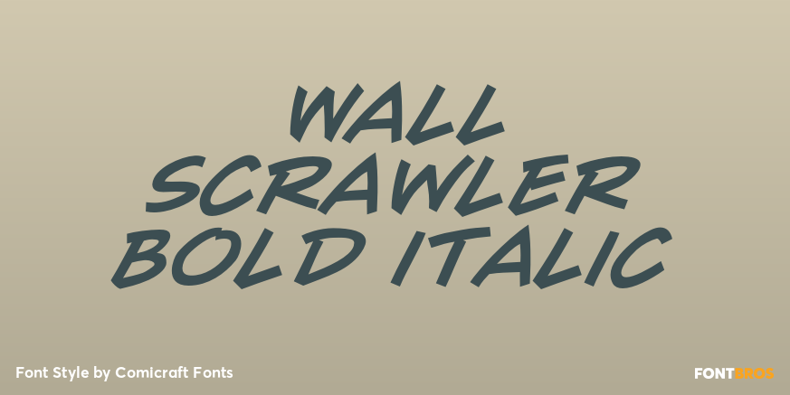 Wall Scrawler Bold Italic Poster