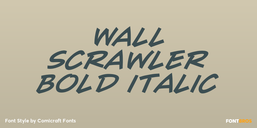 Wall Scrawler Bold Italic Poster