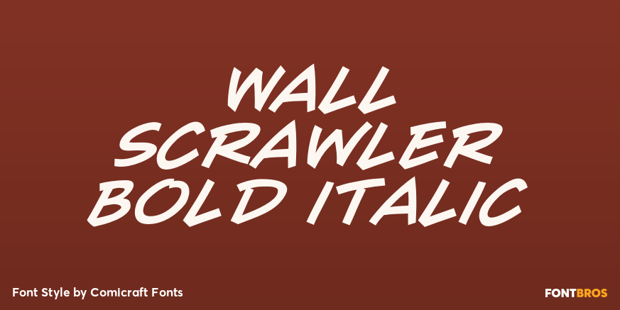 Wall Scrawler Bold Italic Poster
