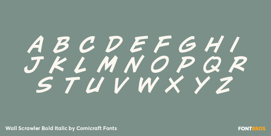 Wall Scrawler Bold Italic Font Poster #1
