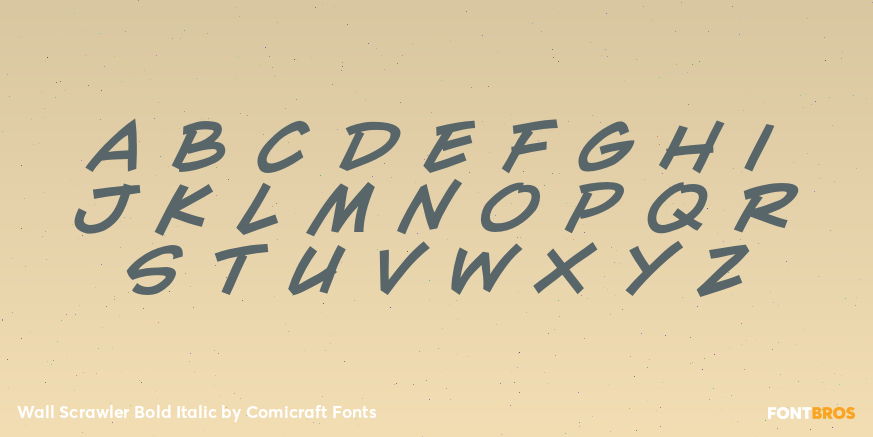 Wall Scrawler Bold Italic Font Poster #1