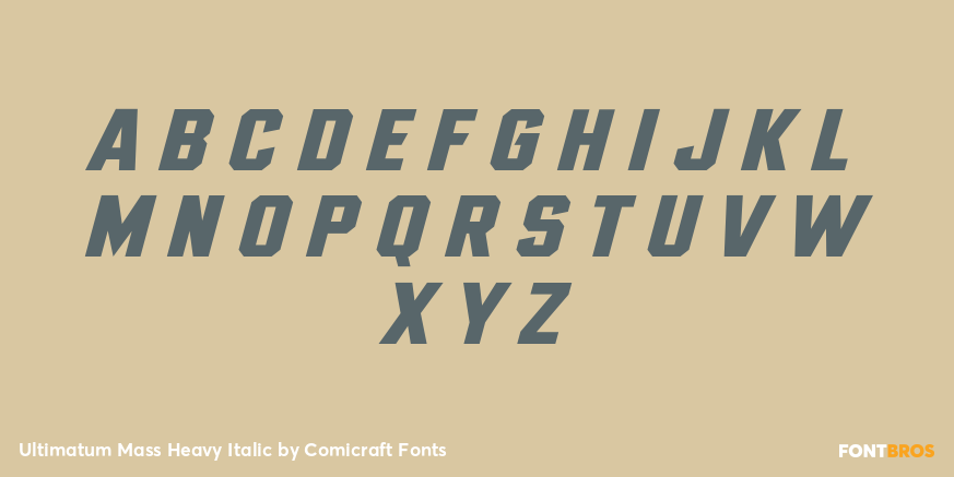 Ultimatum Mass Heavy Italic Font Poster #2