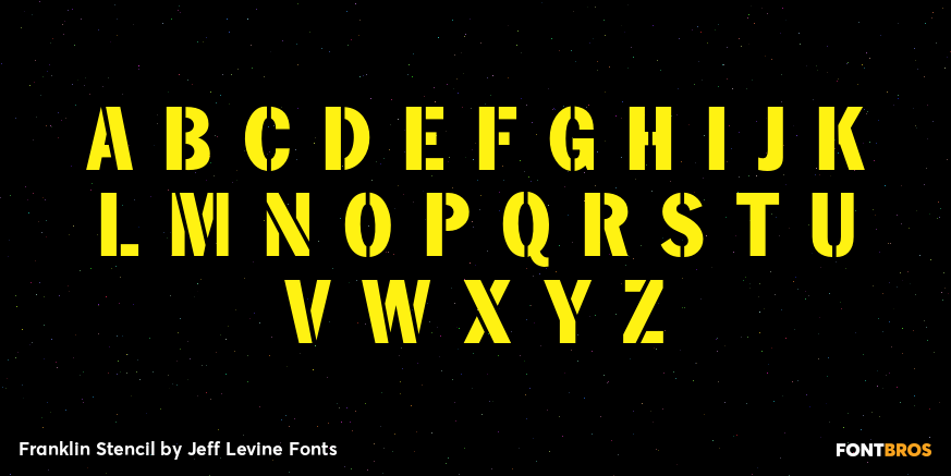 Franklin Stencil Font Poster #3