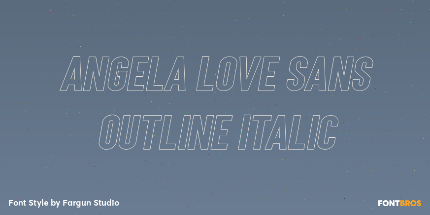 Angela Love Sans Outline Italic Poster