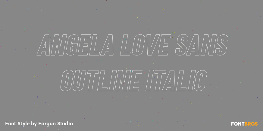 Angela Love Sans Outline Italic Poster