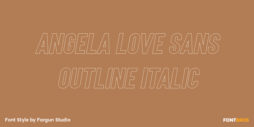 Angela Love Sans Outline Italic Poster