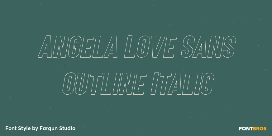 Angela Love Sans Outline Italic Poster