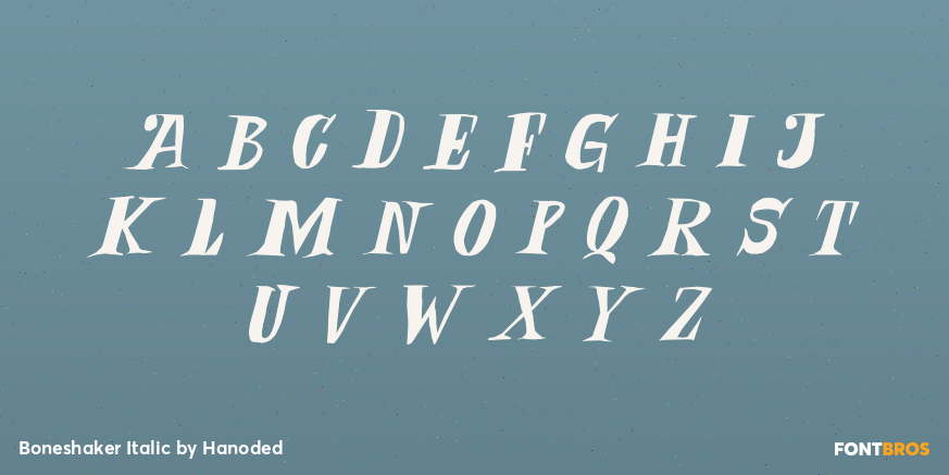 Boneshaker Italic Font Poster #2