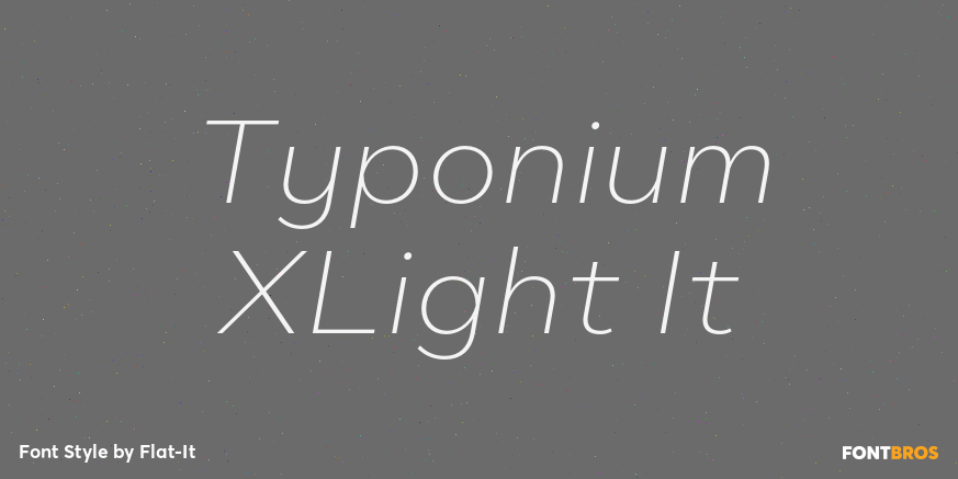 Typonium XLight It Poster