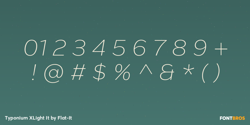 Typonium XLight It Font Poster #4