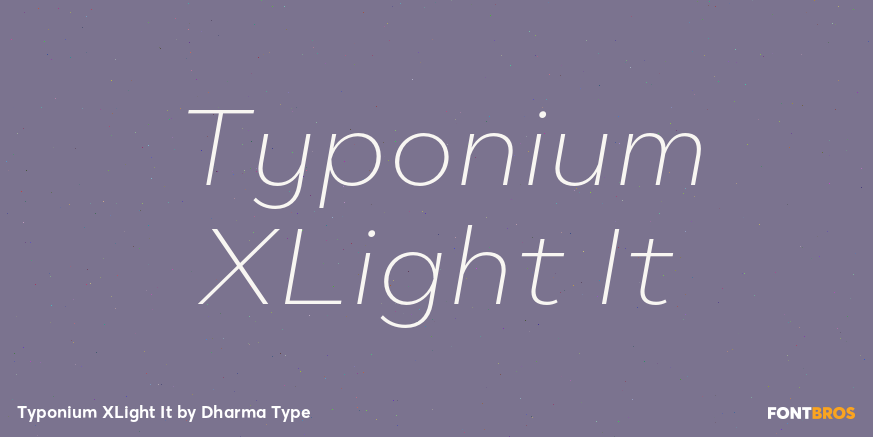 Typonium XLight It Poster