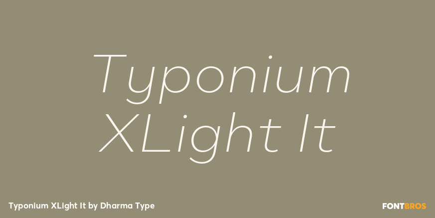 Typonium XLight It Poster