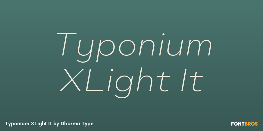Typonium XLight It Poster