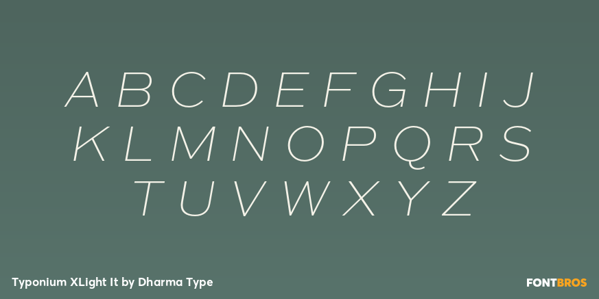 Typonium XLight It Font Poster #2