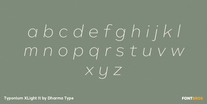 Typonium XLight It Font Poster #3