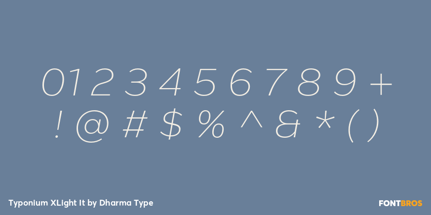 Typonium XLight It Font Poster #4