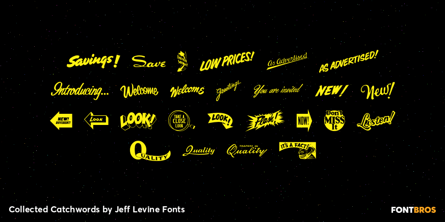 Collected Catchwords Font Poster #3