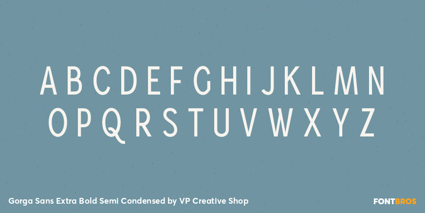 Gorga Sans Extra Bold Semi Condensed Font Poster #2