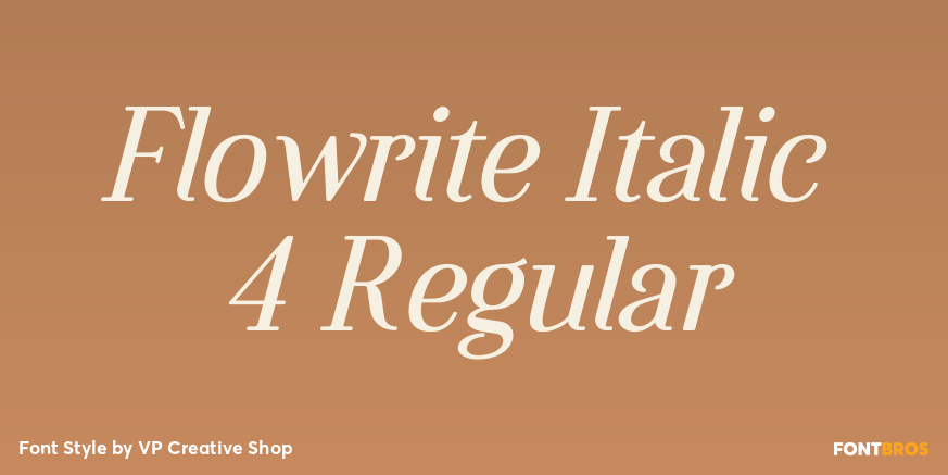 Flowrite Italic 4 Regular Font Poster #1