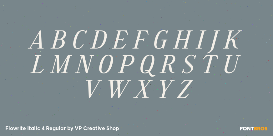 Flowrite Italic 4 Regular Font Poster #2