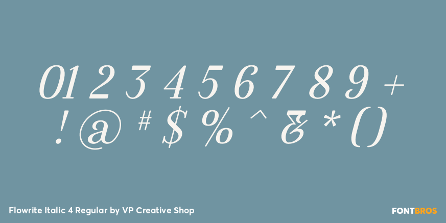 Flowrite Italic 4 Regular Font Poster #4