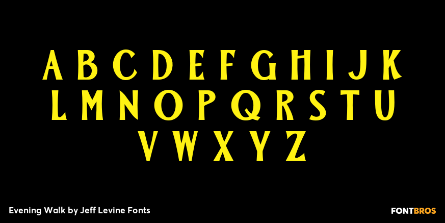 Evening Walk Font Poster #3