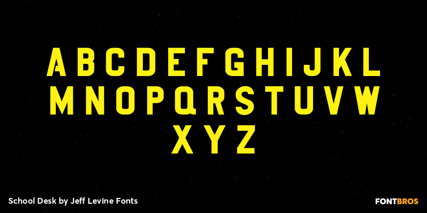 School Desk Font Poster #2