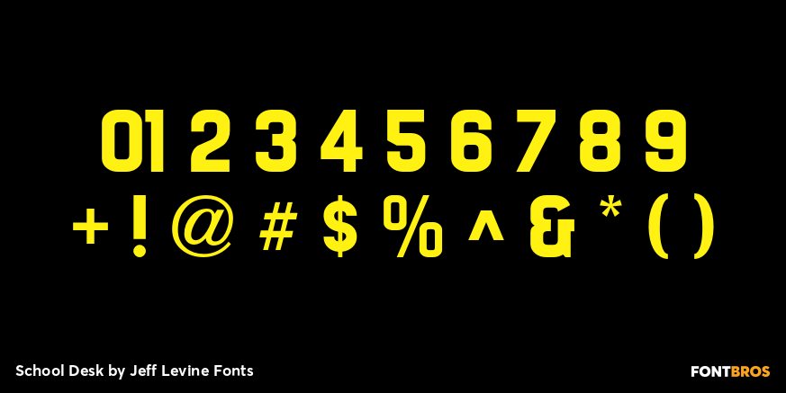 School Desk Font Poster #4