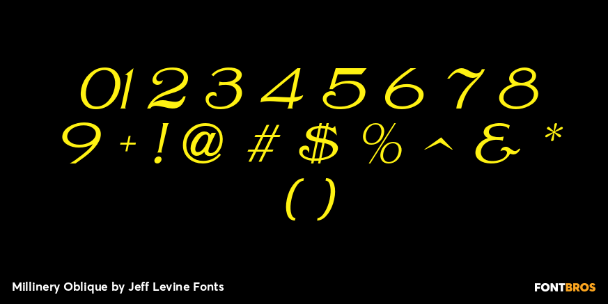 Millinery Oblique Font Poster #1