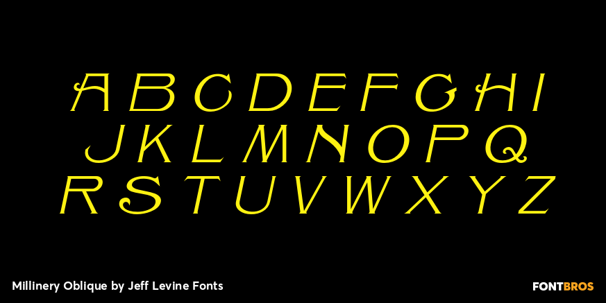 Millinery Oblique Font Poster #1