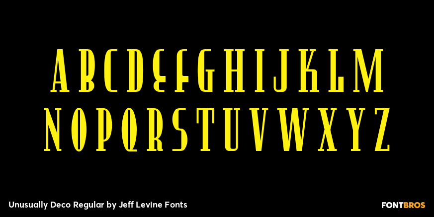 Unusually Deco Regular Font Poster #2