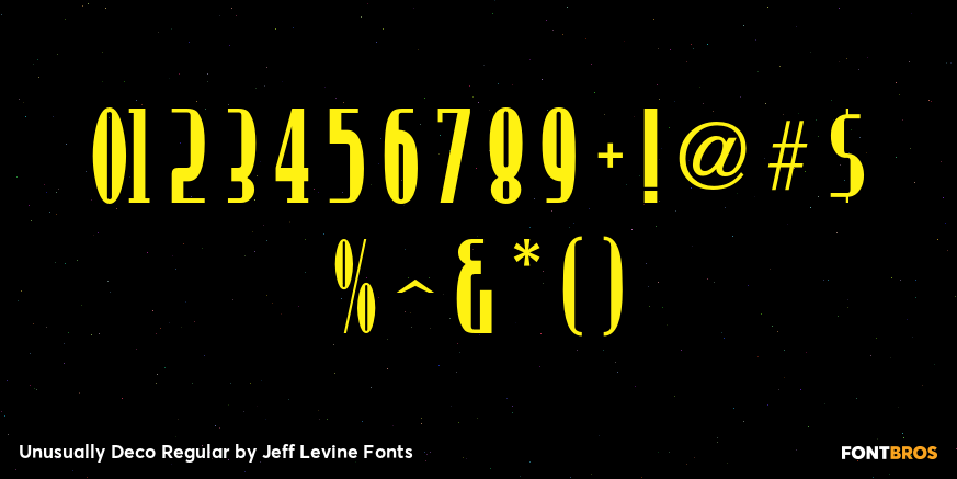 Unusually Deco Regular Font Poster #4