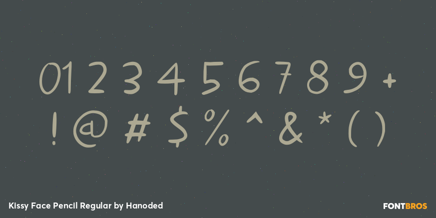 Kissy Face Pencil Regular Font Poster #1