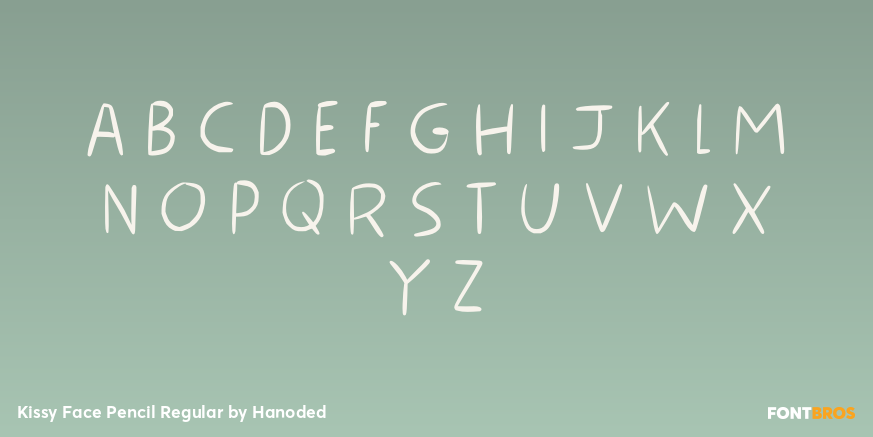 Kissy Face Pencil Regular Font Poster #1