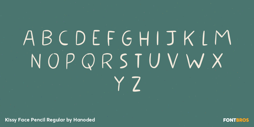 Kissy Face Pencil Regular Font Poster #1
