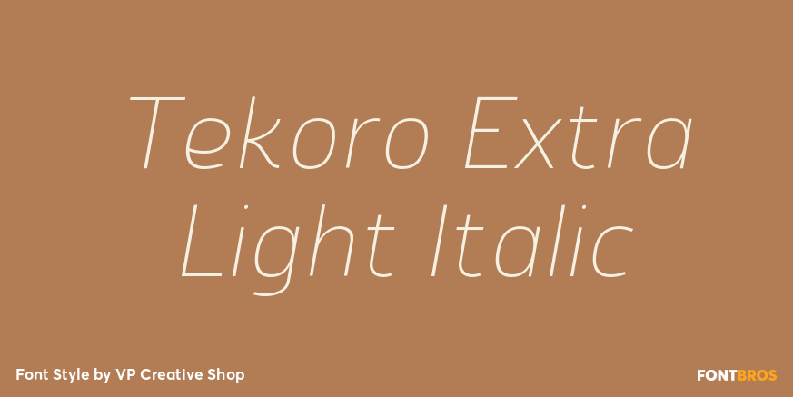 Tekoro Extra Light Italic Poster