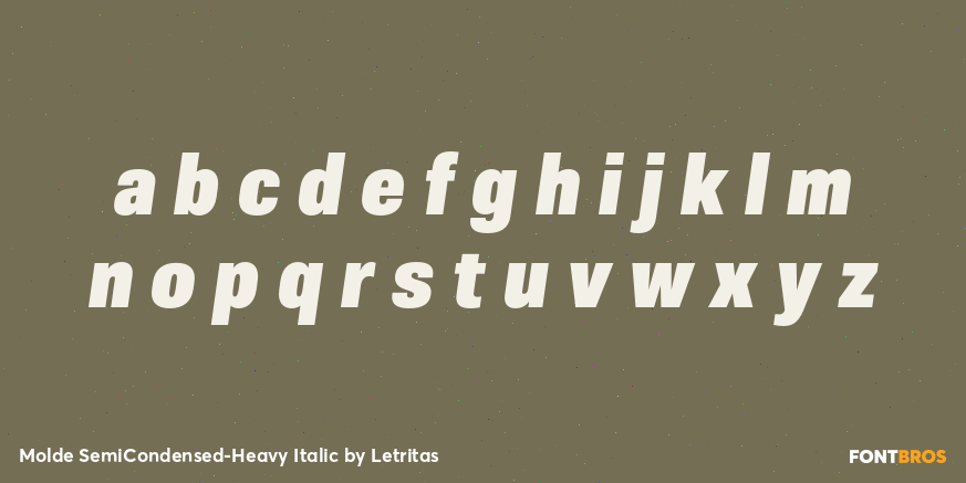 Molde SemiCondensed-Heavy Italic Font Poster #3