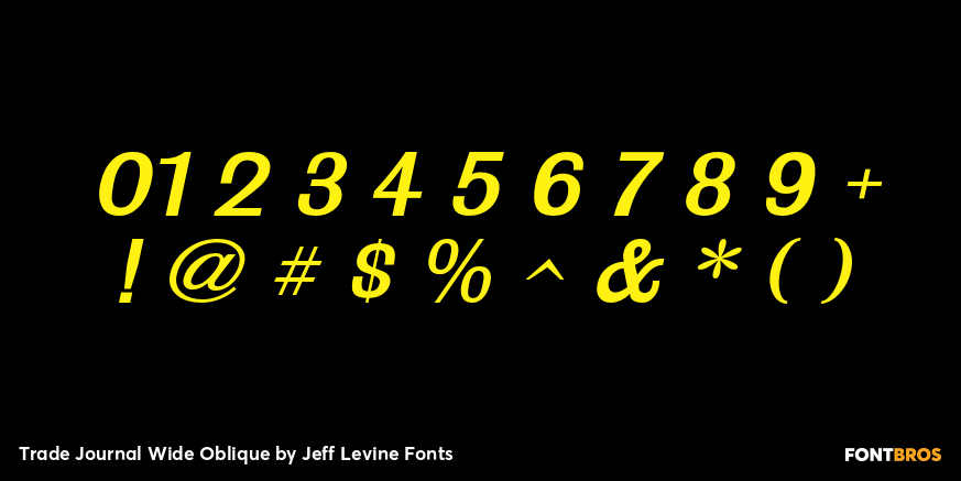 Trade Journal Wide Oblique Font Poster #4