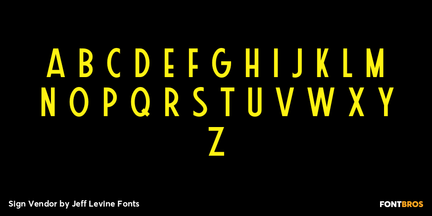 Sign Vendor Font Poster #2