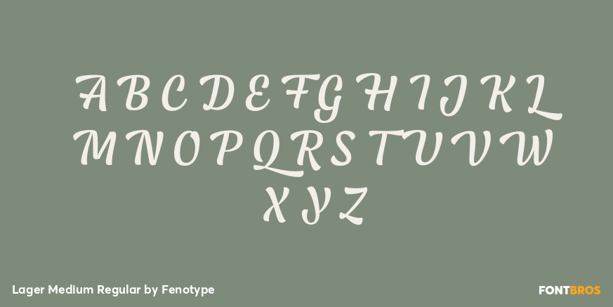 Lager Medium Regular Font Poster #2